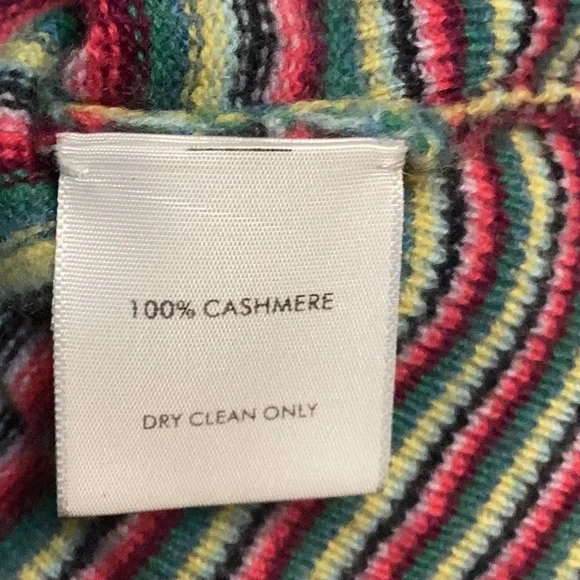 CASHMERE STRIPED TURTLENECK - RAINBOW COMBO - Picture 6 of 6